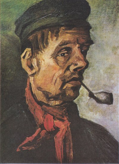 Testa di un contadino con pipa di terracotta da Vincent van Gogh